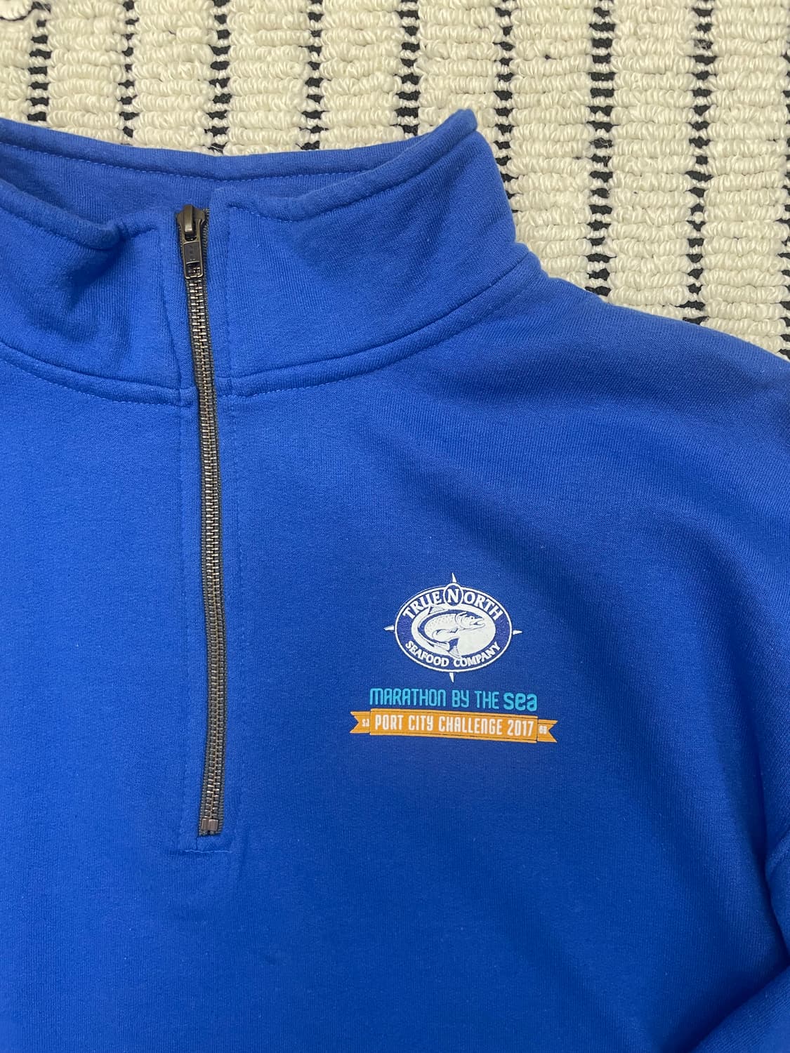 길단(gildan) 블루 반집업 헤비웨이트 맨투맨 상품이미지2