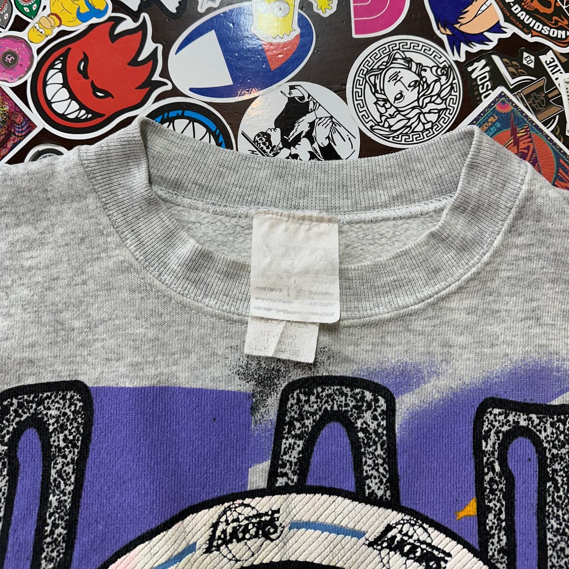 90s USA LA 레이커스 빈티지 스웻셔츠 L 상품이미지7