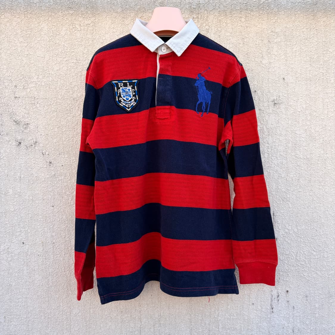 폴로 랄프로렌 블루 빅포니 럭비 PK카라 롱슬리브 상품이미지1