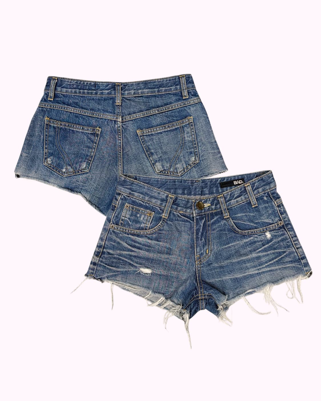 distressed denim hot pants 상품이미지1