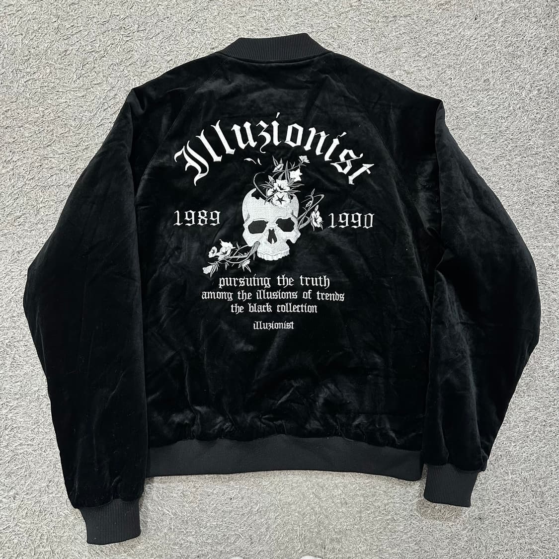 [100] Illuzionist 벨벳자수 블루종 상품이미지3