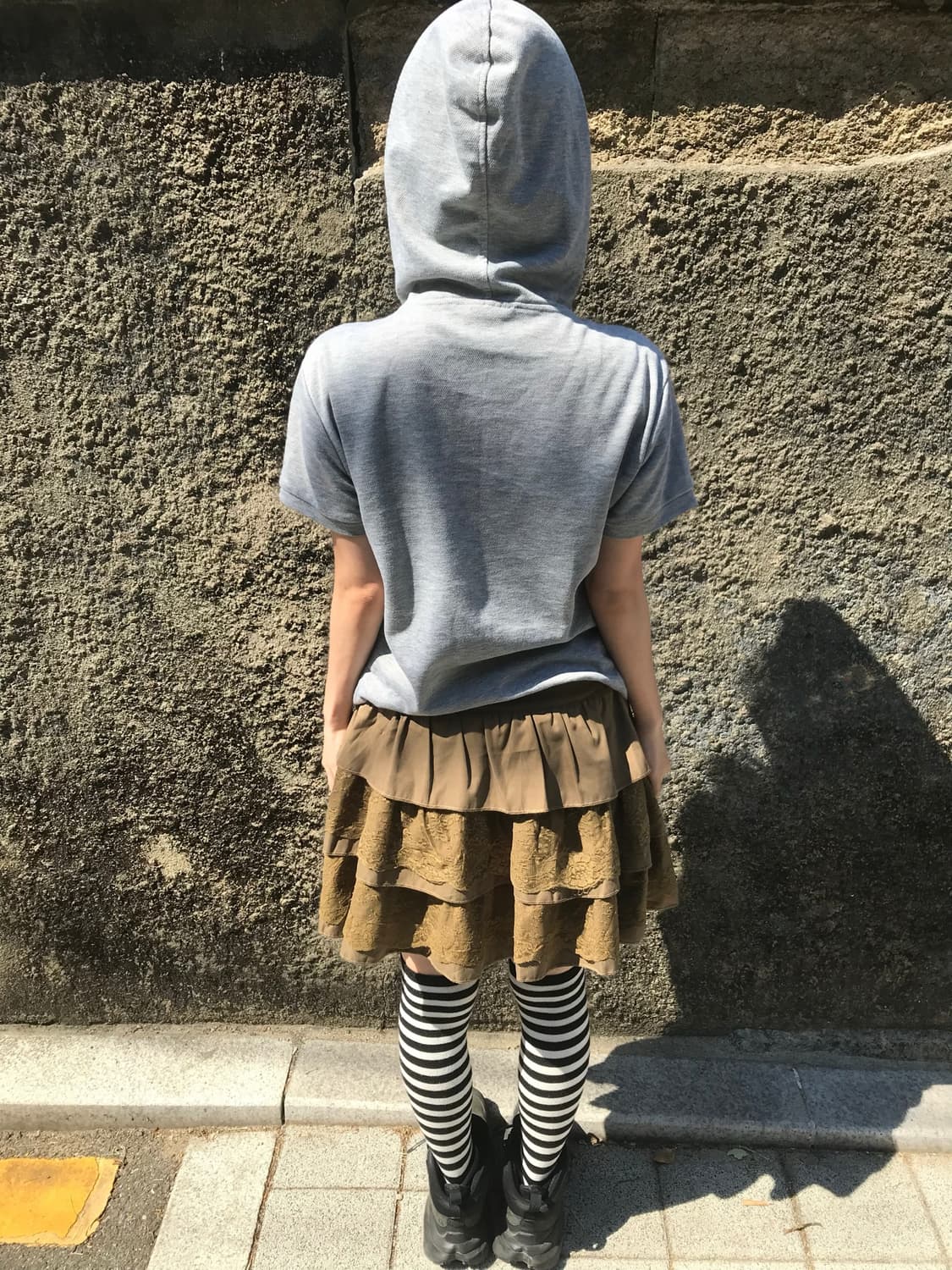 vintage brown lace skirt 상품이미지1