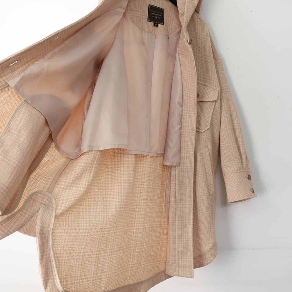 55/써스데이아일랜드 오버핏 후드 체크 셔츠자켓 상품이미지6