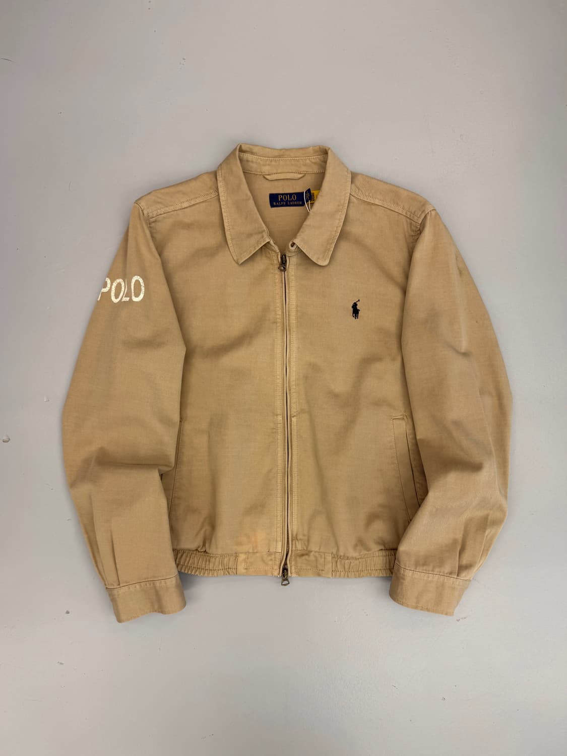 폴로 랄프로렌 루즈핏 신형 QR라벨 코튼 트윙 치노 블루종 자켓 상품이미지1