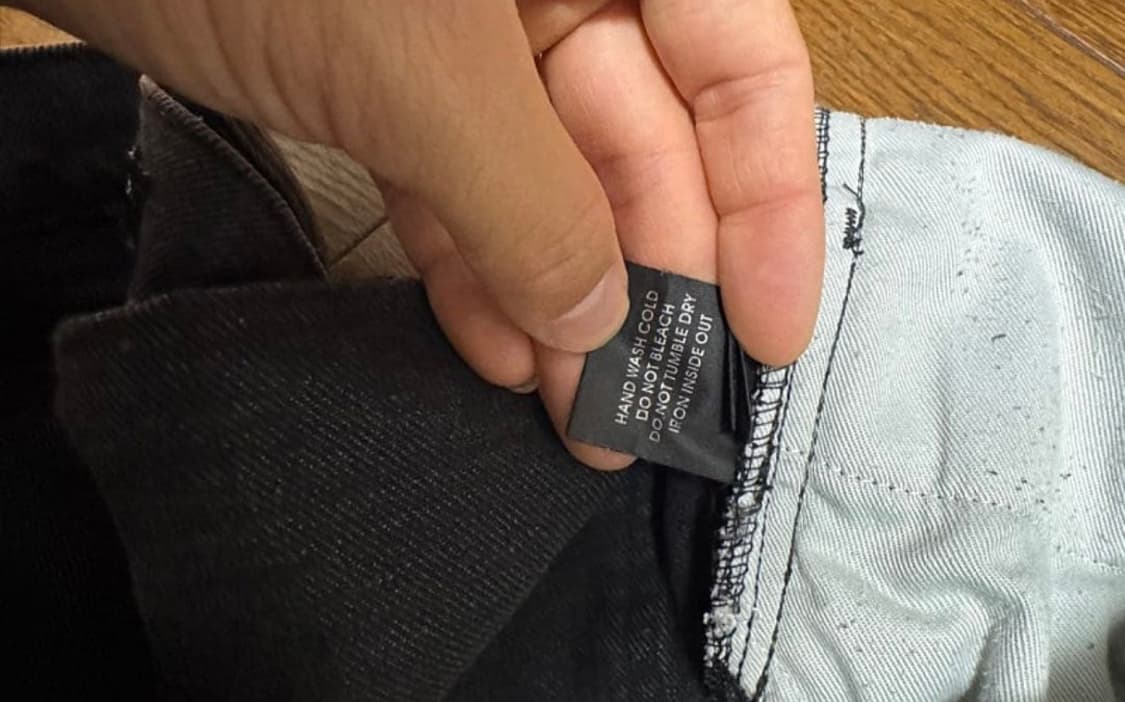 피스마이너스원 데님 팬츠 #2 블랙 판매 상품이미지5