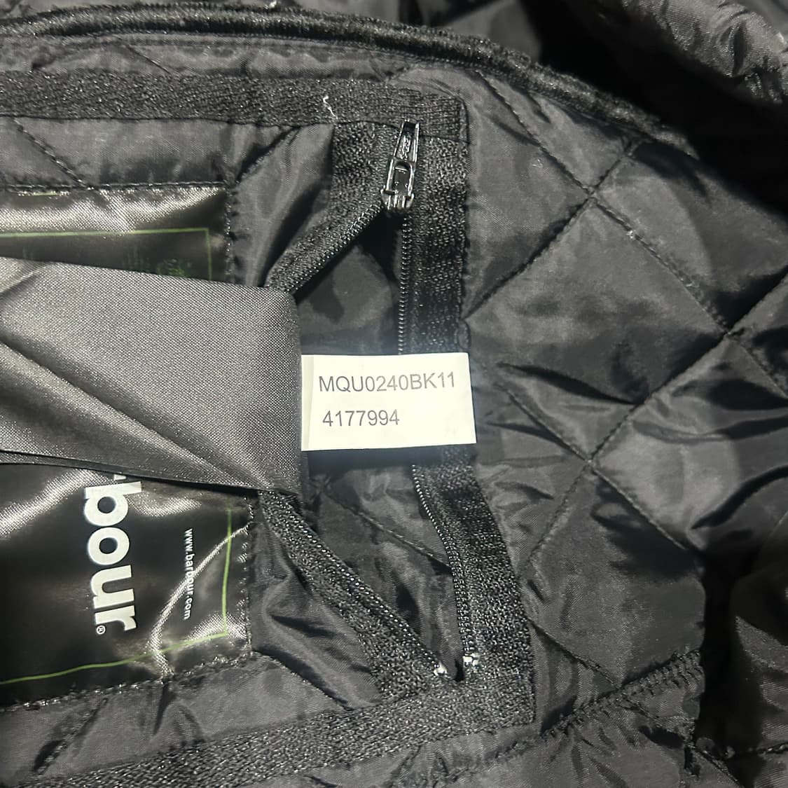 [XL] 바버 19SS 블랙 퀄팅자켓 상품이미지9