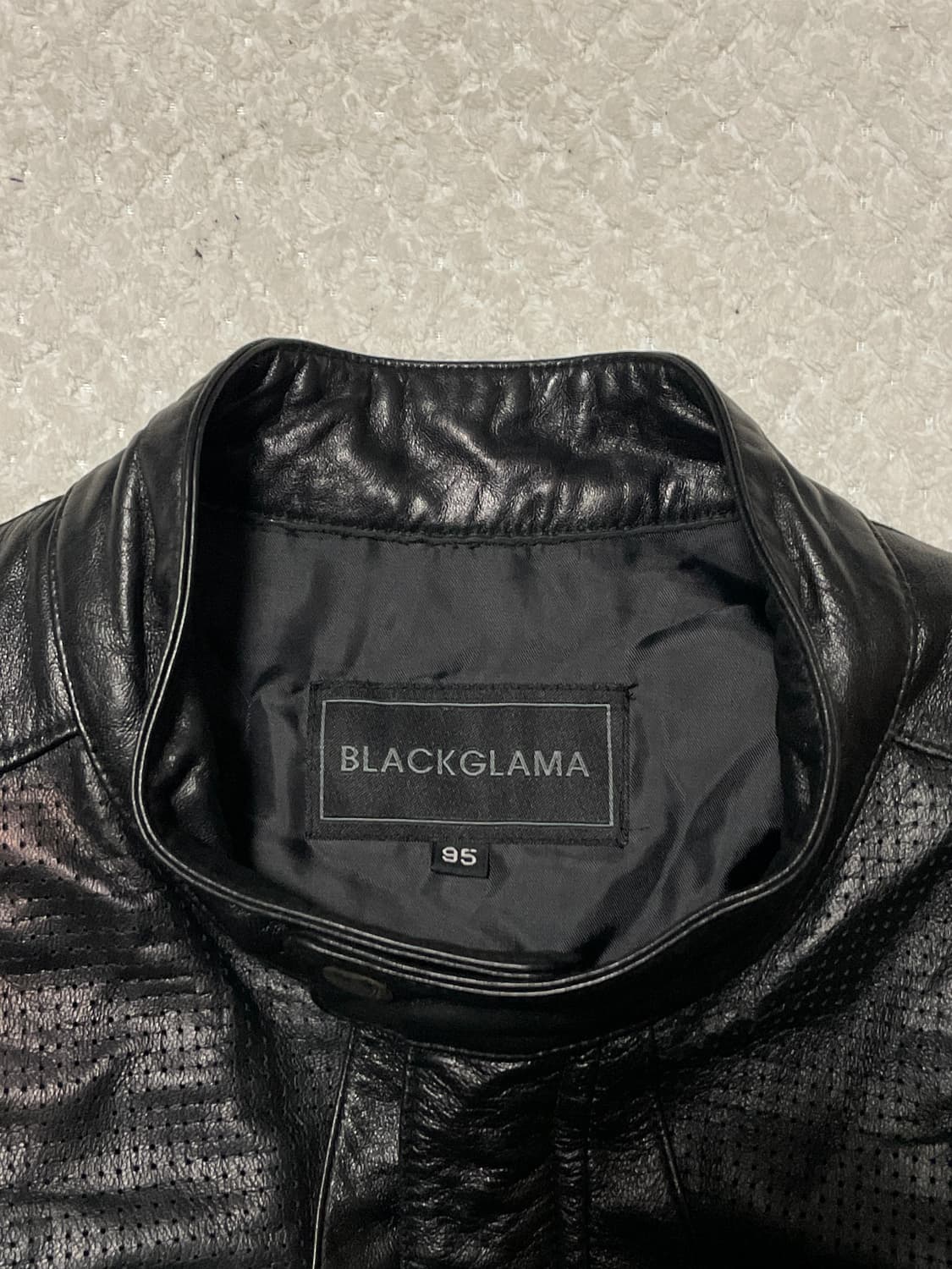 광희시장 웨스턴 무드 양가죽 절개 레더 바이커 자켓 상품이미지5