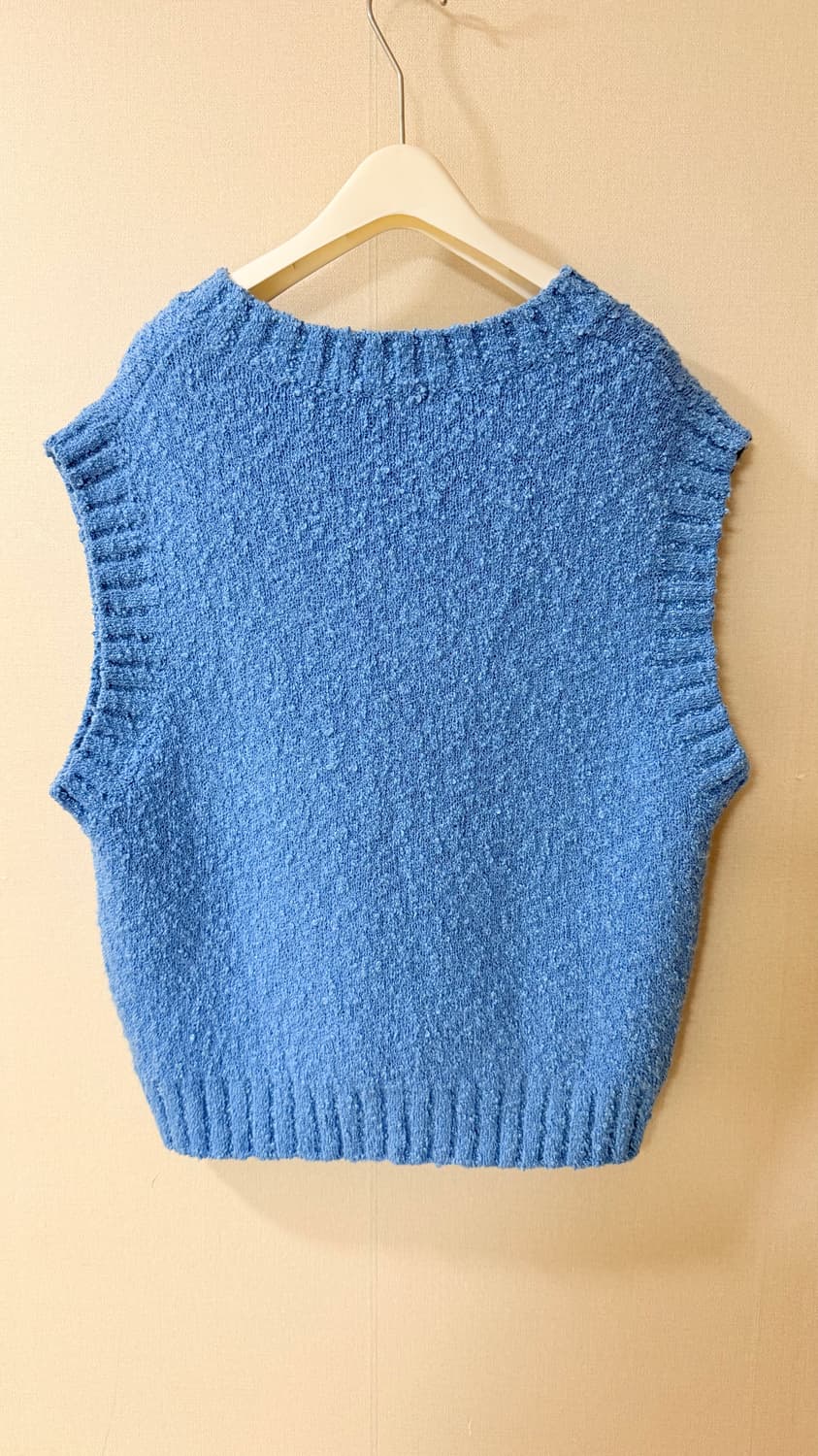 룩캐스트 블루매그 니트 베스트 조끼 정가 78,000원 실착 1회 신품컨 상품이미지8