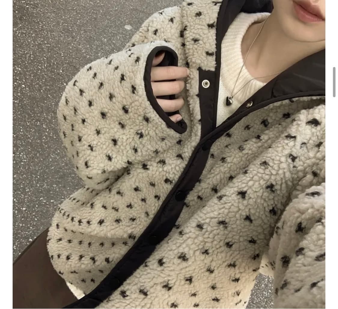 도트 리버시블 패딩 상품이미지1