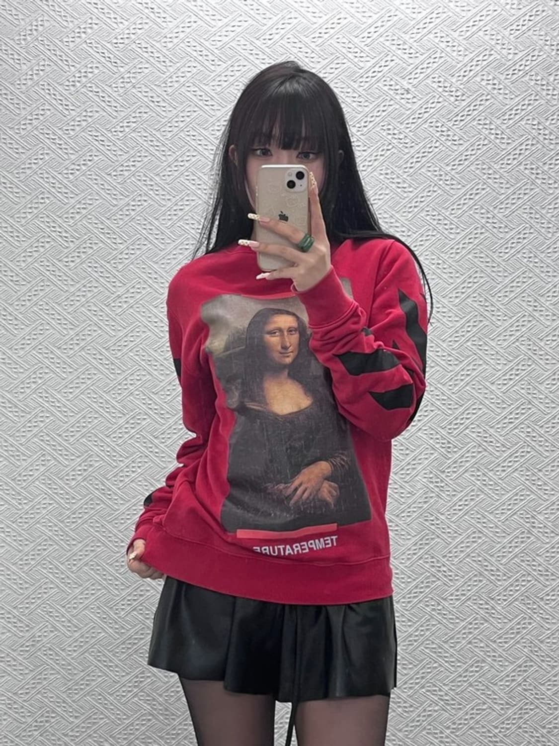 오프 화이트 올드스쿨 스트릿 펑크 모나리자 맨투맨 XXS C10052 상품이미지1