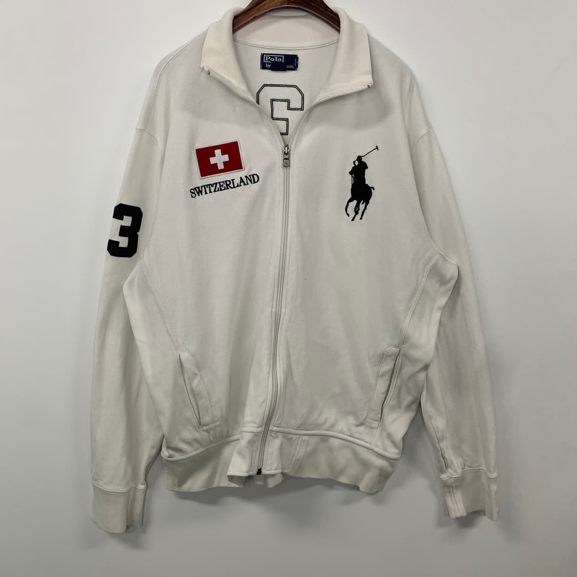 폴로 랄프로렌 빅포니 스위스 화이트 넘버링 져지 상품이미지3