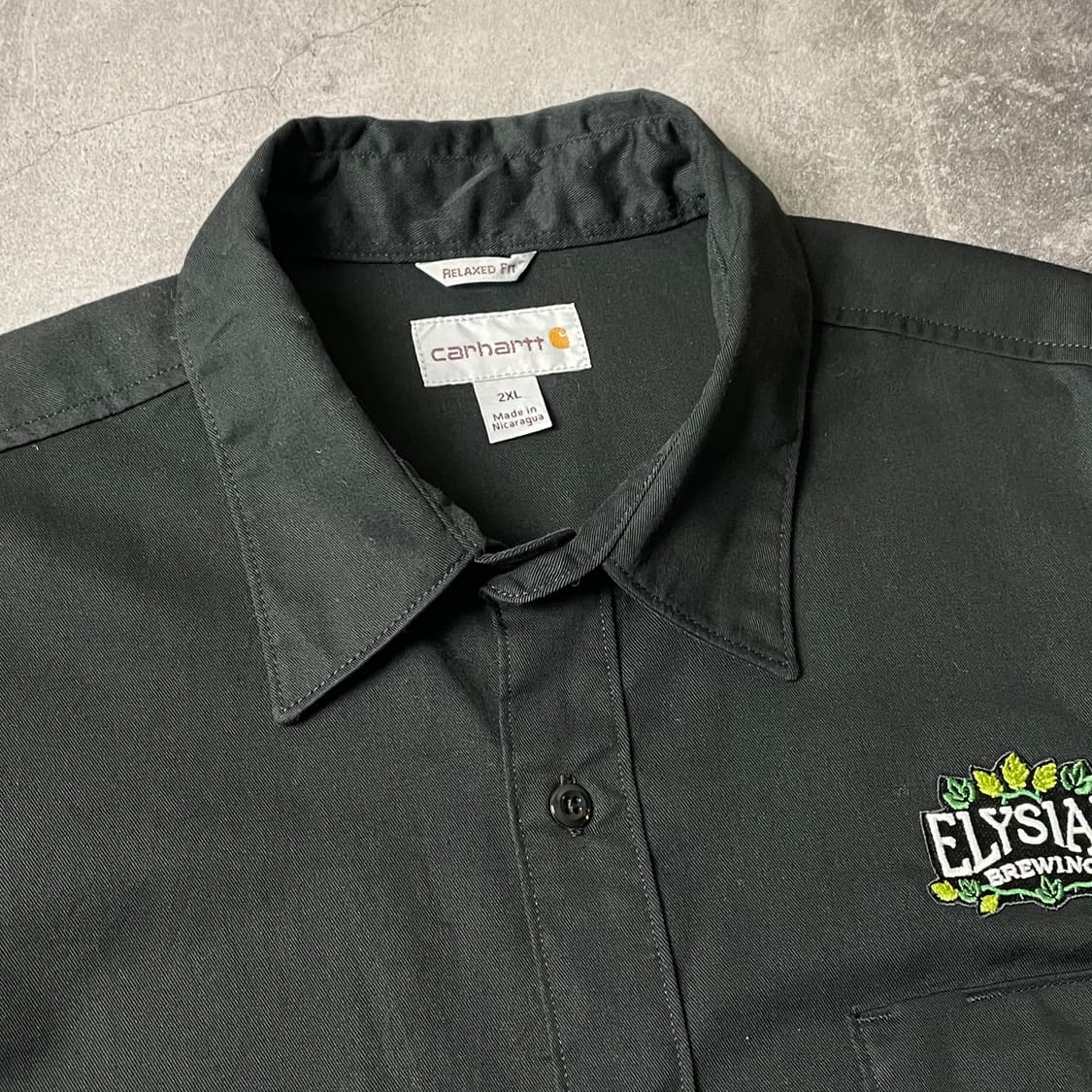 CARHARTT 칼하트 빈티지 블랙 코튼 워크셔츠 A00425 상품이미지2