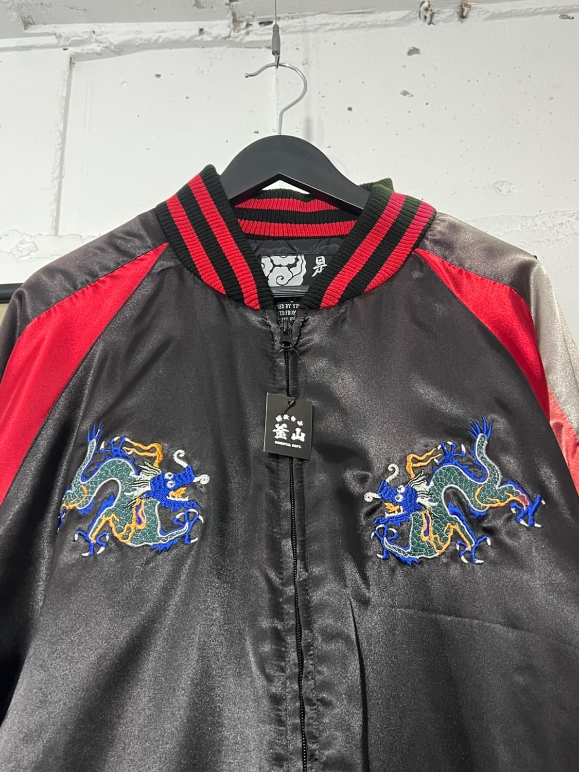 Japanese Oriental Dragon x Map  Sukajan  상품이미지3