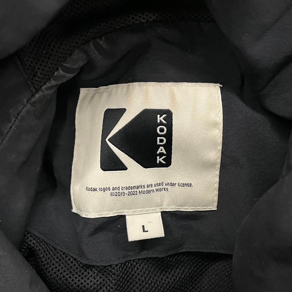 [정품/L] 코닥 아노락 후드 바람막이 반집업 블랙 점퍼 b15 상품이미지5