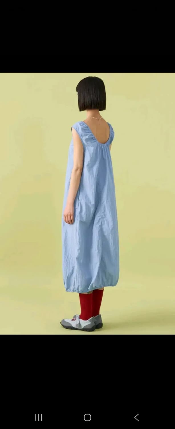 에잇세컨즈 볼륨 롱원피스 스카이 블루 XS 상품이미지2