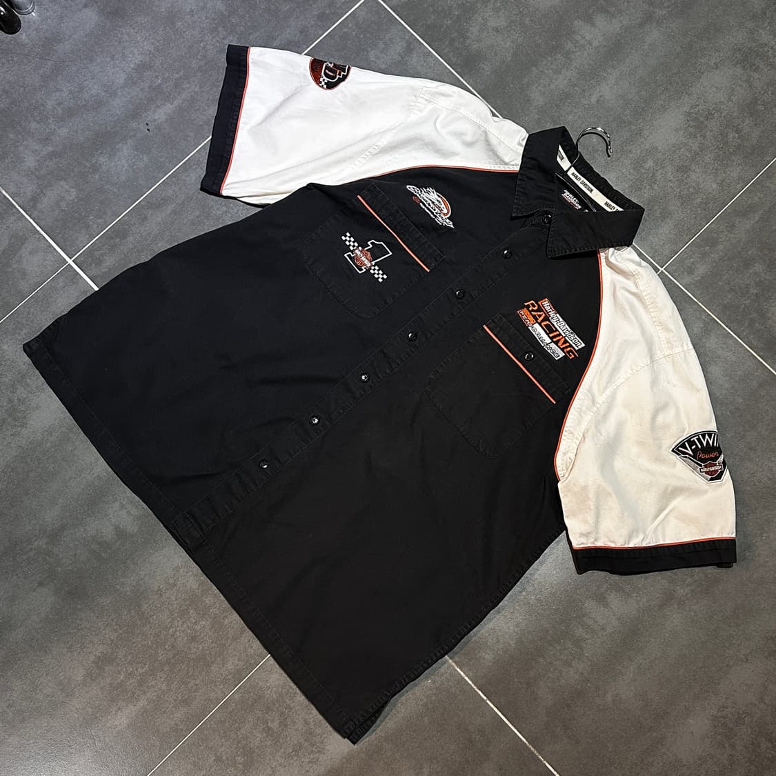 [HARLEY-DAVIDSON] 할리 레이싱 빈티지 오버핏 셔츠 상품이미지1