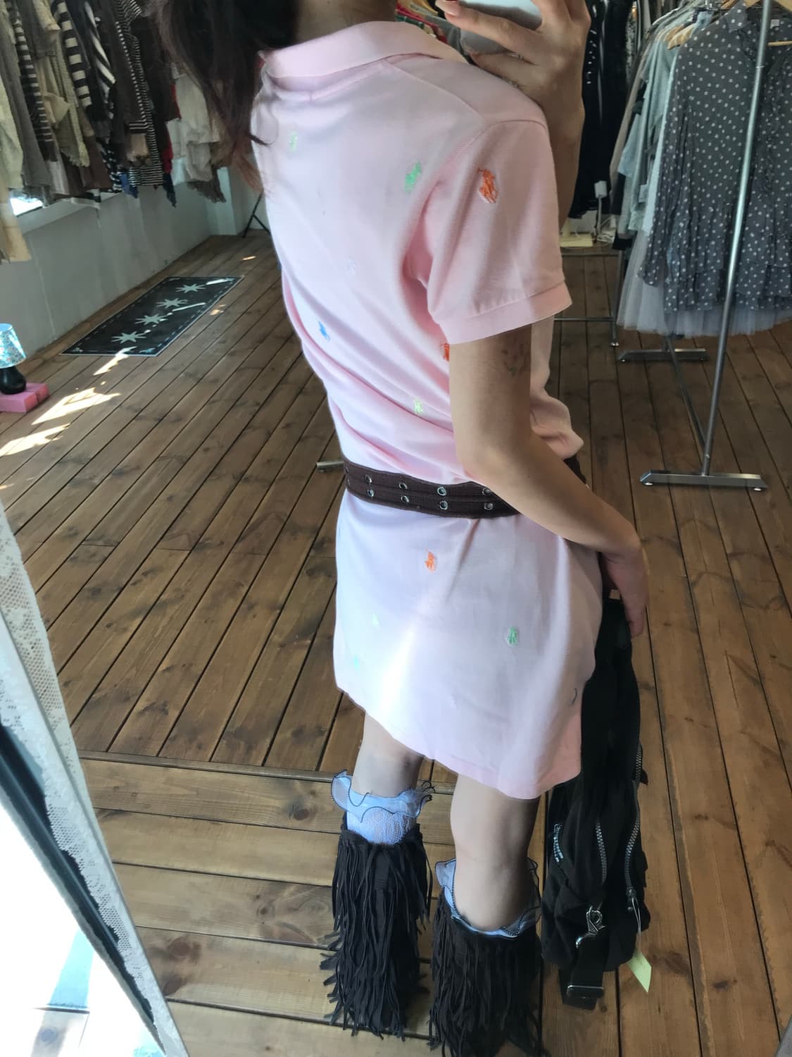 폴로 핑크 멀티로고 원피스 상품이미지3