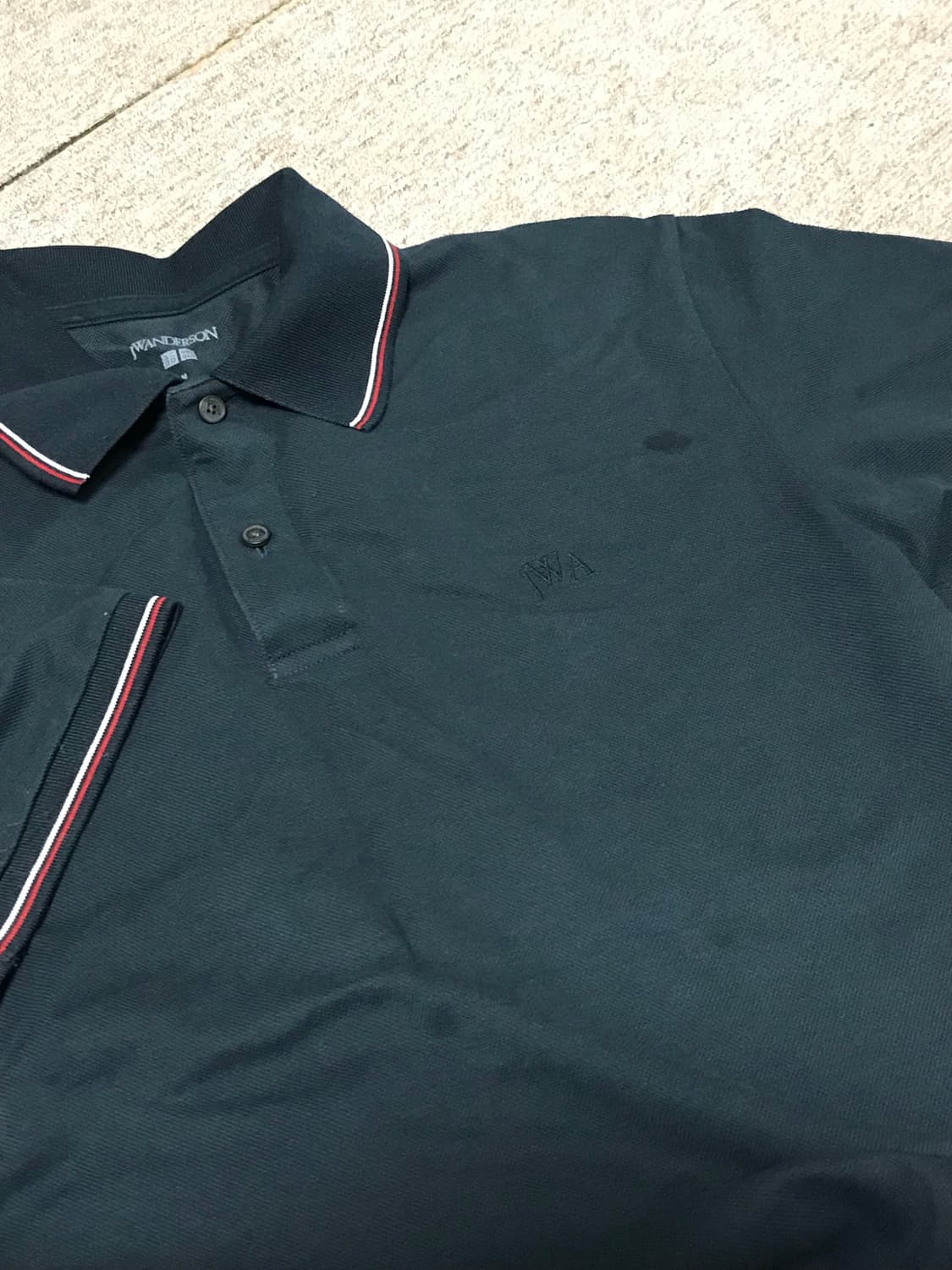 Jw anderson uniqlo 카라 반팔 네이비 M 상품이미지1