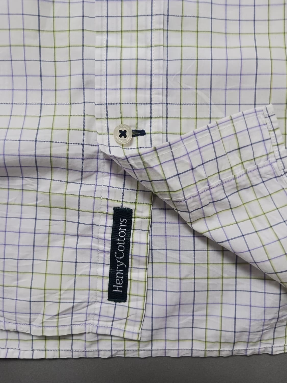 [40] 헨리코튼 체크 버튼 다운 셔츠 슬림핏 상품이미지6
