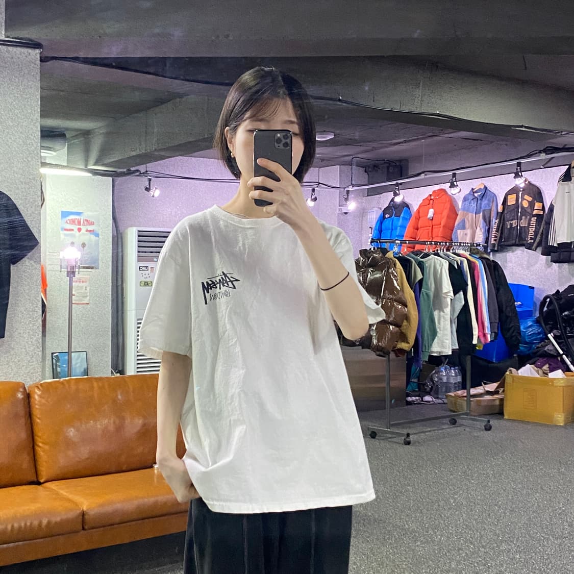 스투시 런던 빅로고 화이트 반팔티 B4210 상품이미지1