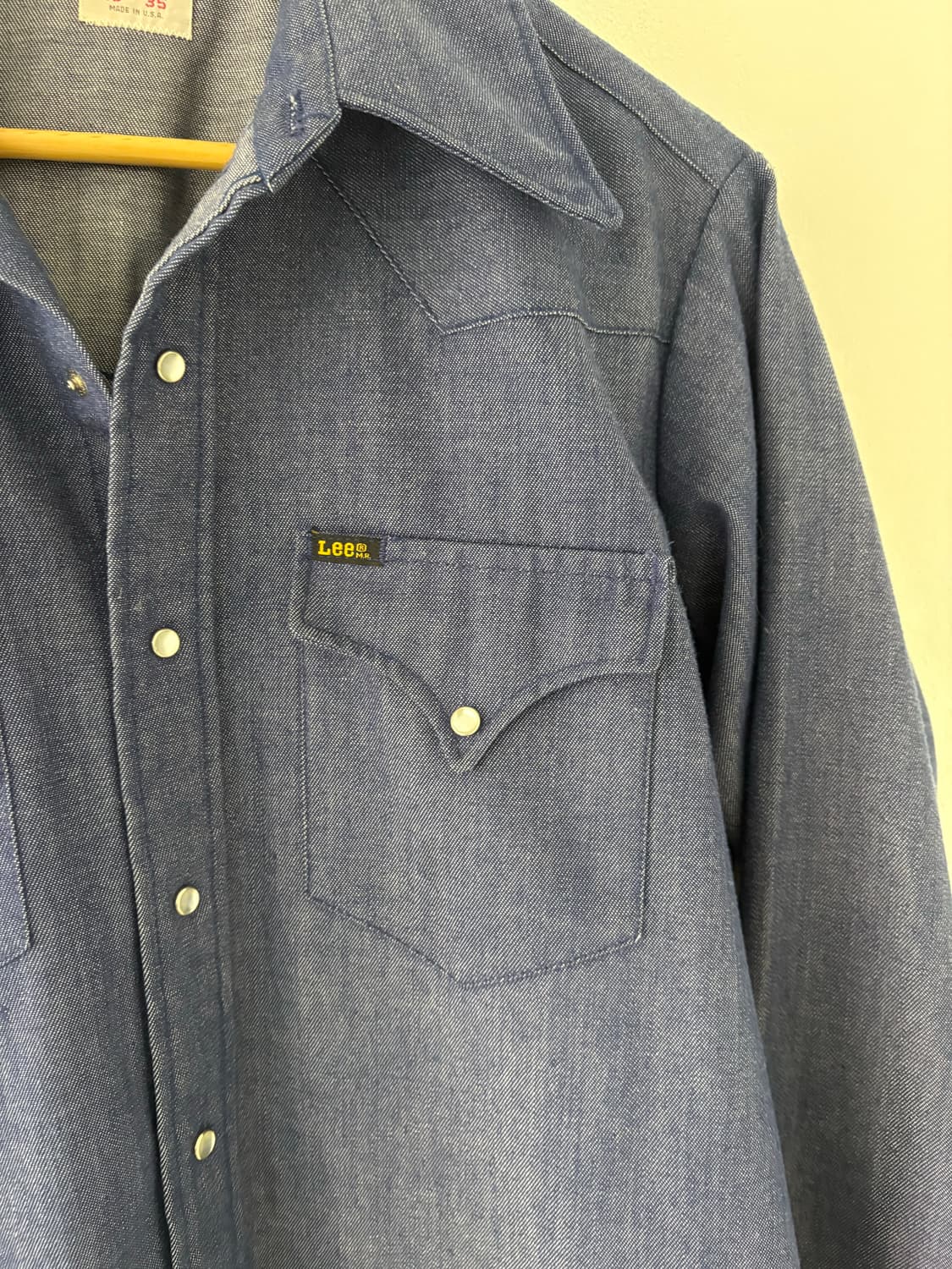 70's Lee Chambray Denim Western Shirt. 상품이미지9