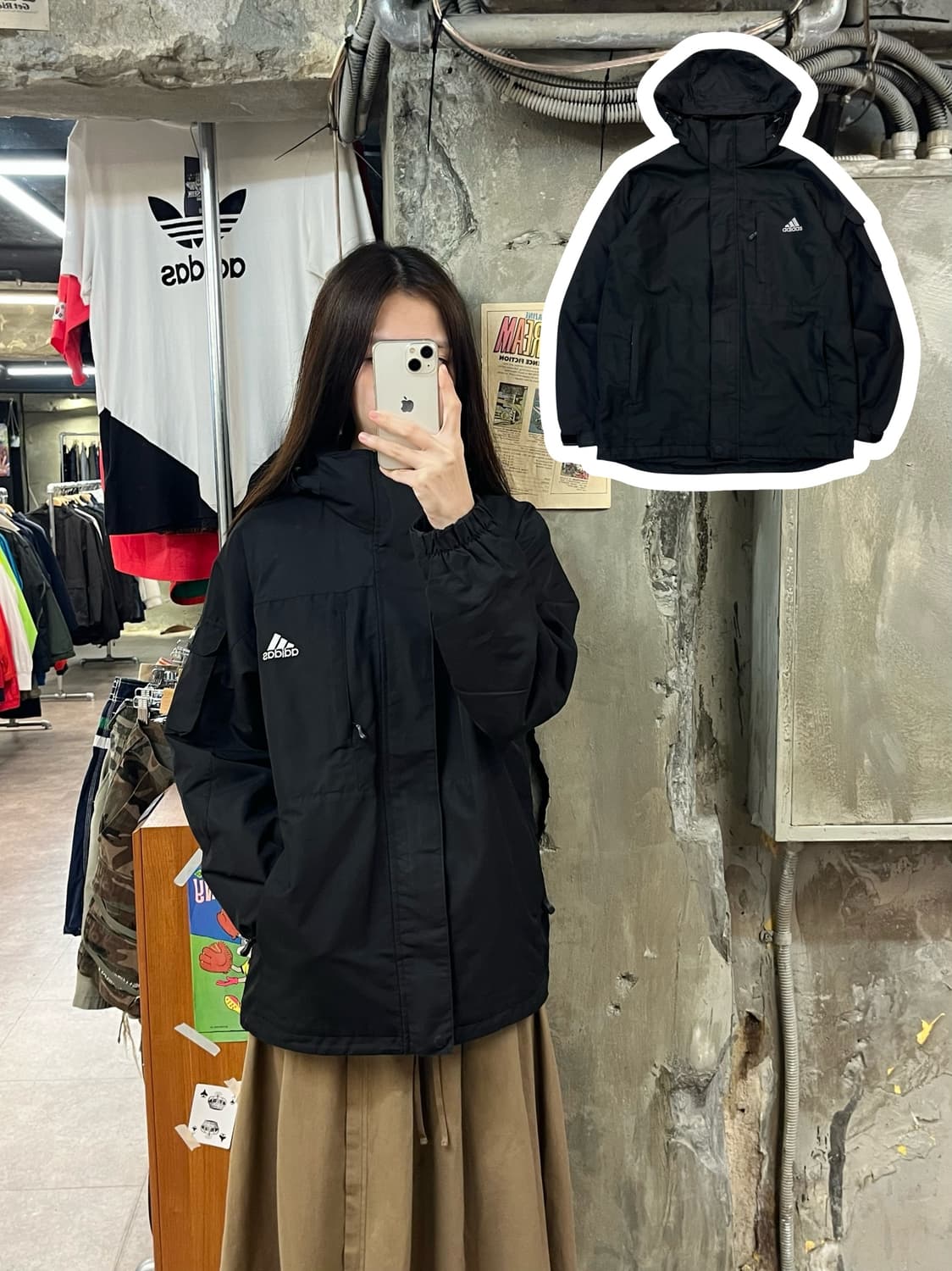 아디다스 바람막이 블랙 90 #csz1449 상품이미지1