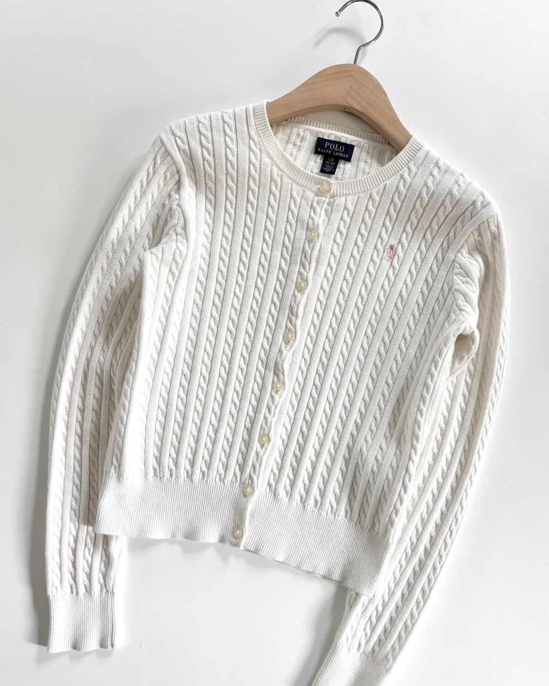 Polo 폴로 랄프로렌 걸즈 화이트 가디건 상품이미지3