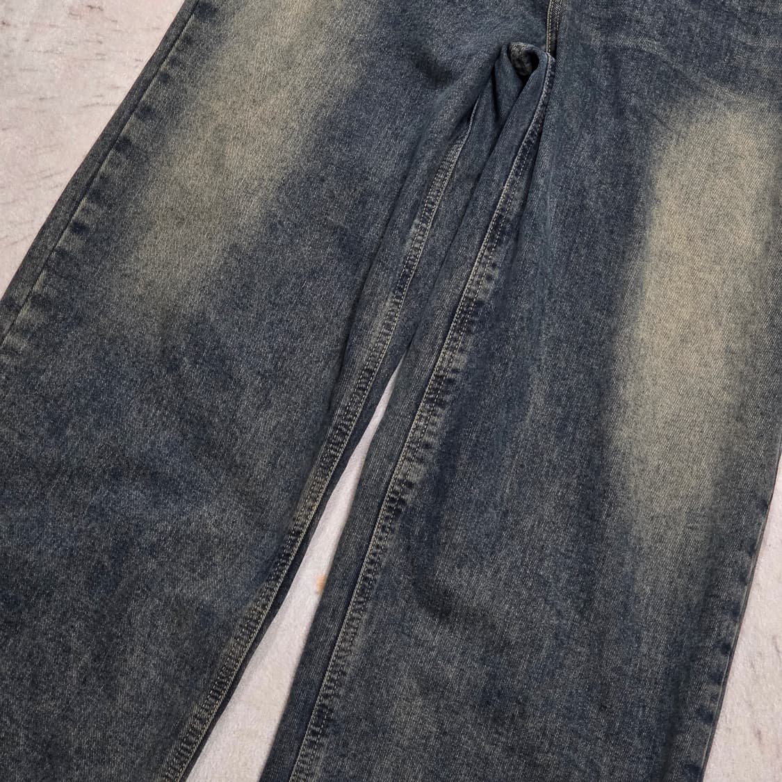 빈티지 워싱 와이드 데님팬츠 상품이미지3