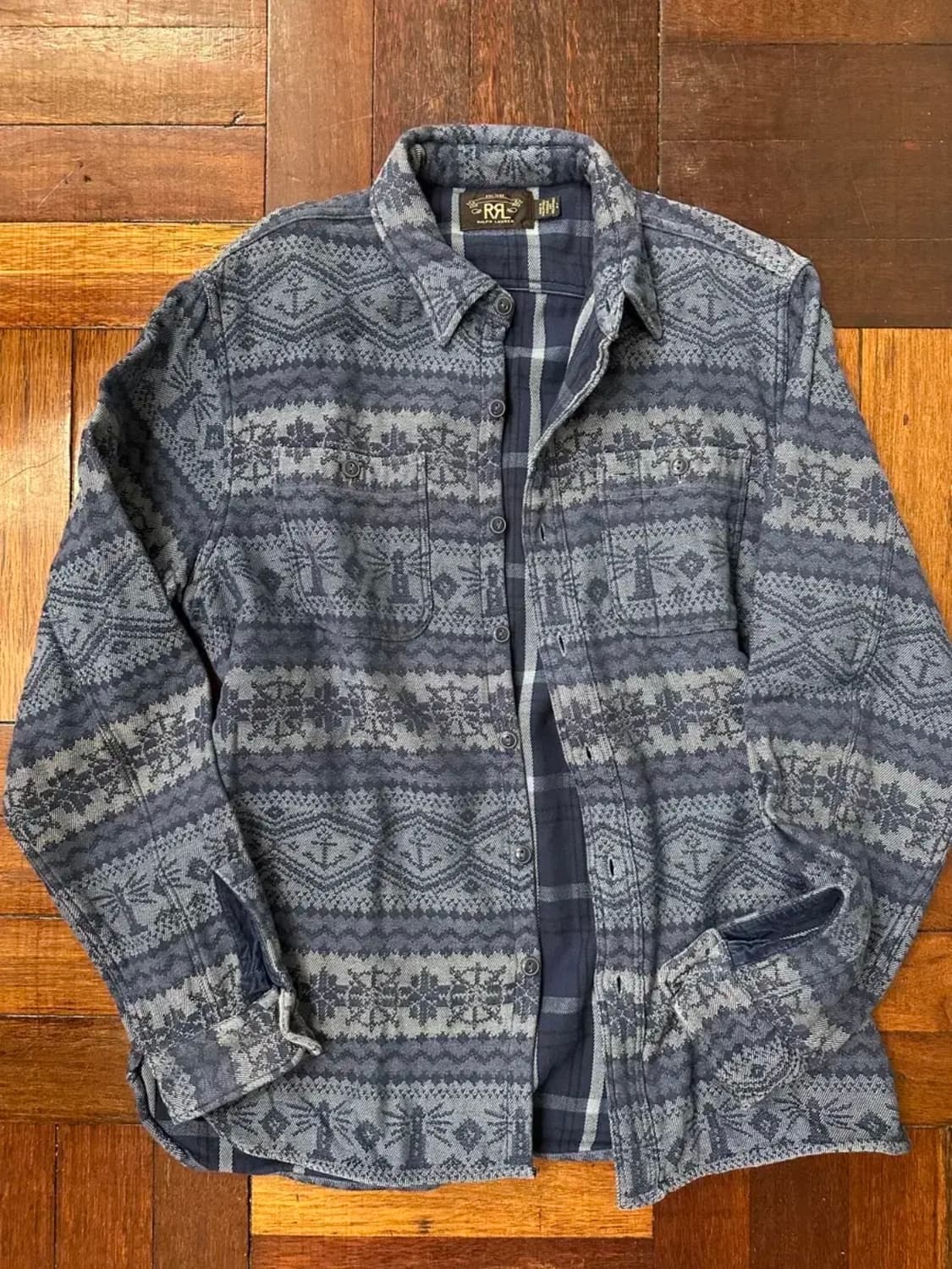 rrl 페어아일 더블페이스 셔츠 L 상품이미지1