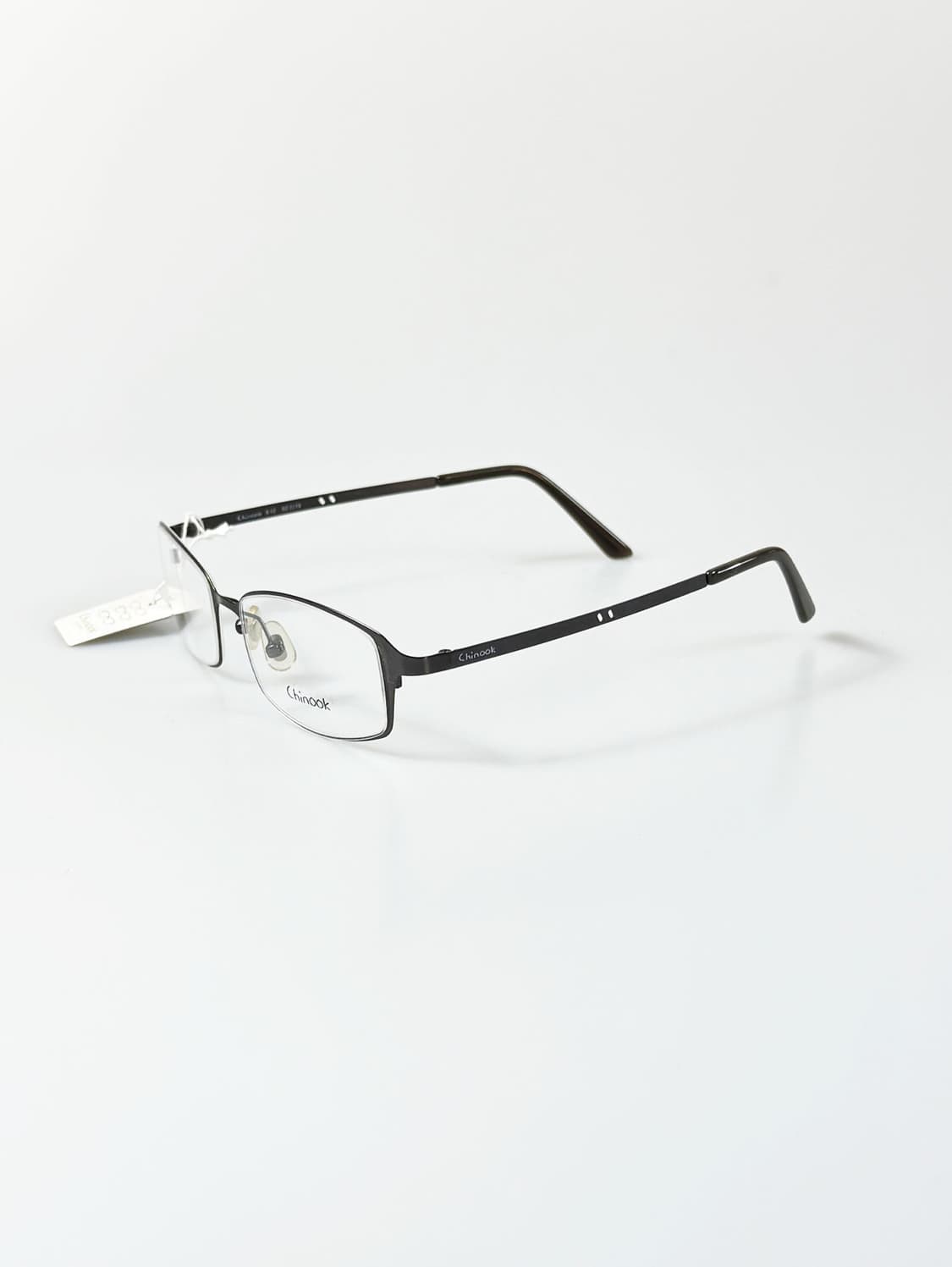 CHINOOK 블랙 메탈 슬림 스퀘어 빈티지 안경 상품이미지3