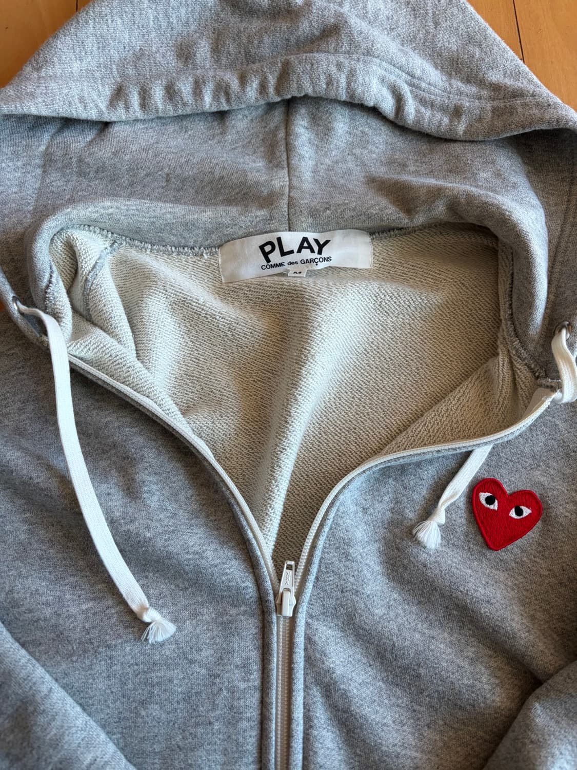 꼼데가르송 그레이 후드집업 m사이즈(95) 상품이미지2