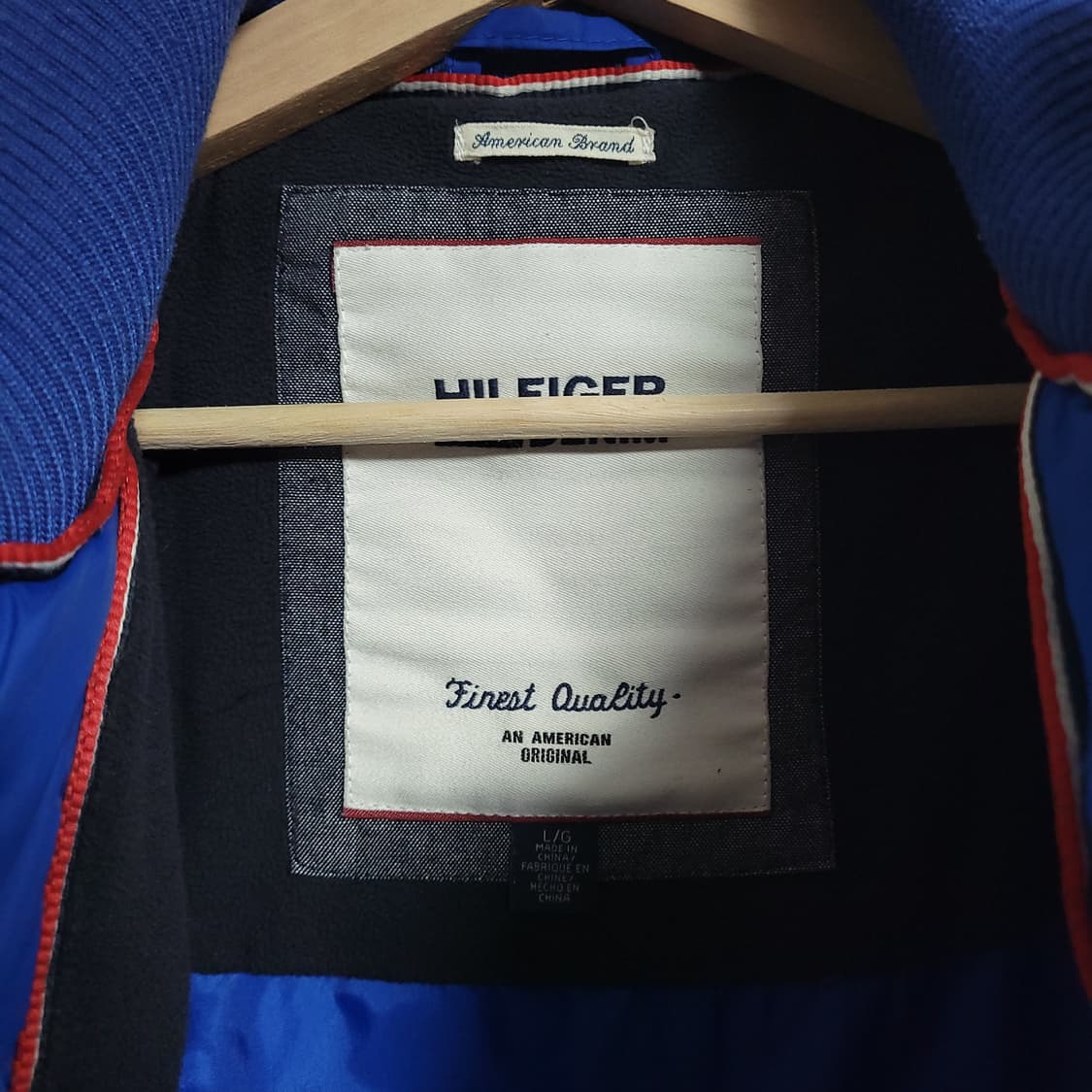 (L) 타미힐피거 블루 퀼팅 패딩 점퍼 상품이미지2