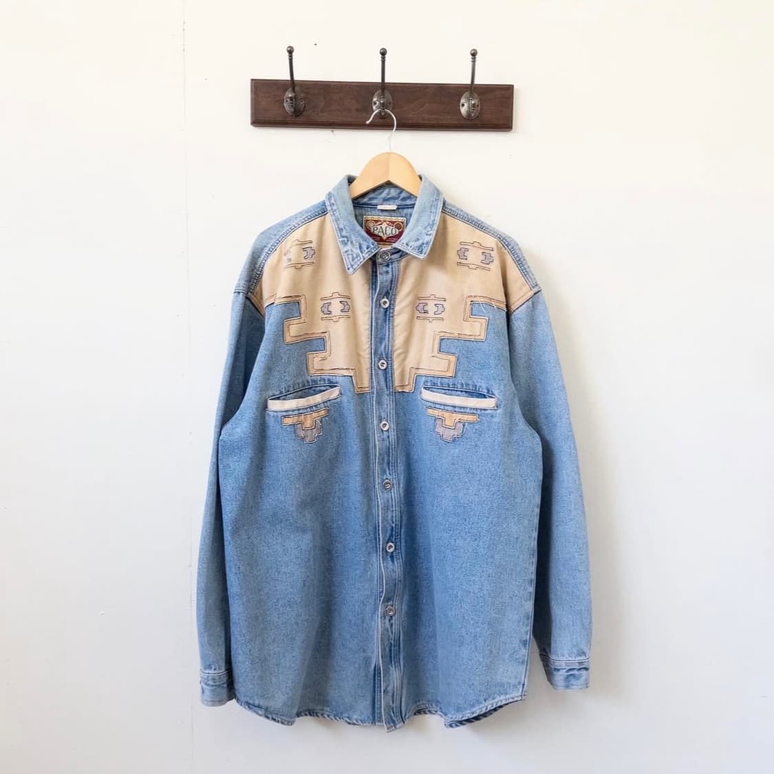 90’s 미국 PACO 리워크 데님 셔츠  상품이미지1