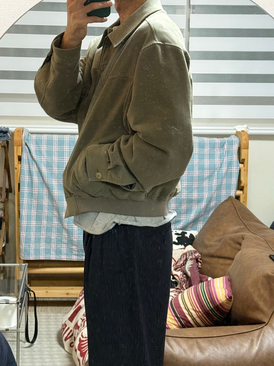 브라운야드 몰스킨 웨스턴 자켓 올리브그레이 4사이즈 상품이미지3