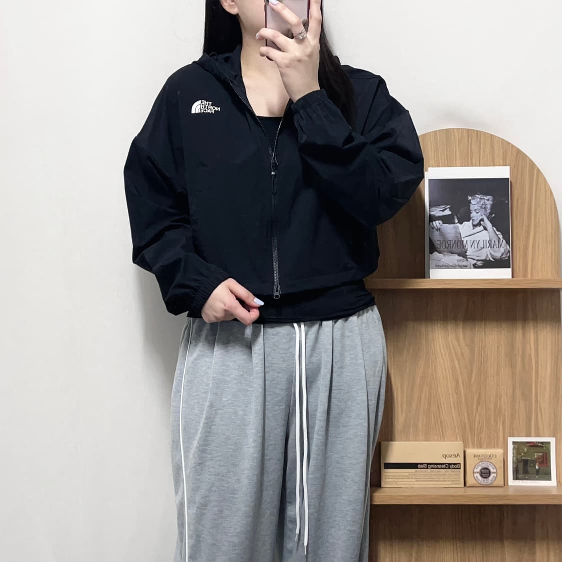 [정품] 노스페이스 블랙 투웨이 크롭 바막 [ M ] 상품이미지3