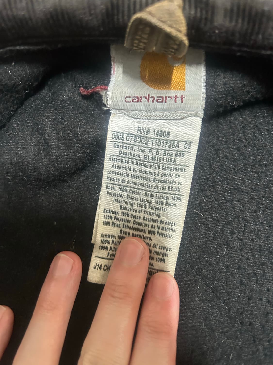 칼하트 j14 cht 사이즈L 상품이미지3