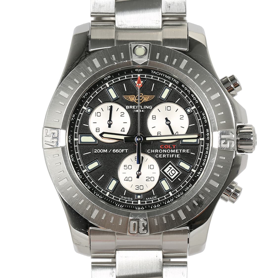브라이틀링 콜트 크로노그래프 워치 스틸시계 44mm A73388 보증서 상품이미지6