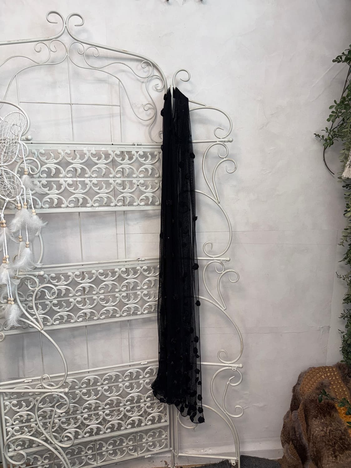 Black rose spangle maxi scarf  상품이미지5