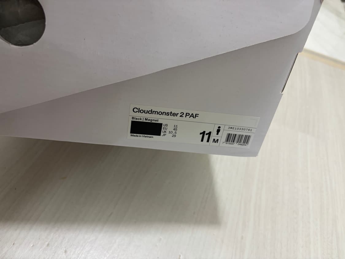 [290]온러닝 파프 클라우드몬스터2 블랙 마그넷 판매합니다. 상품이미지10