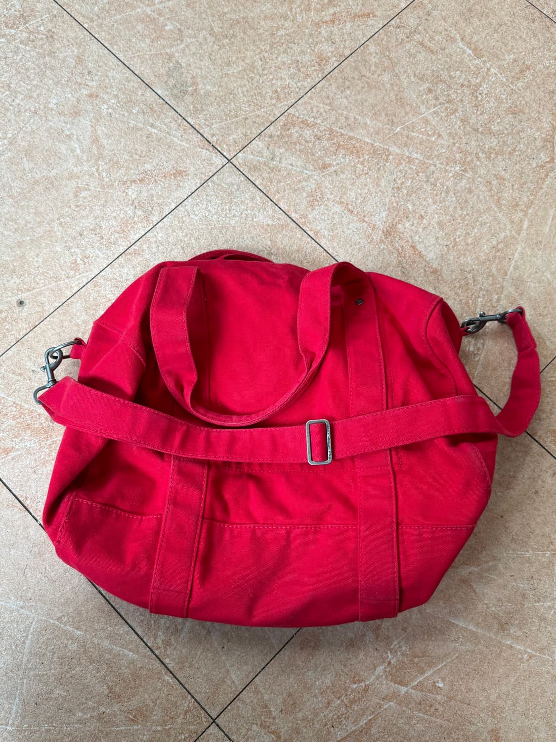 아베크롬비 레드 코튼 더플 보스턴백  상품이미지3