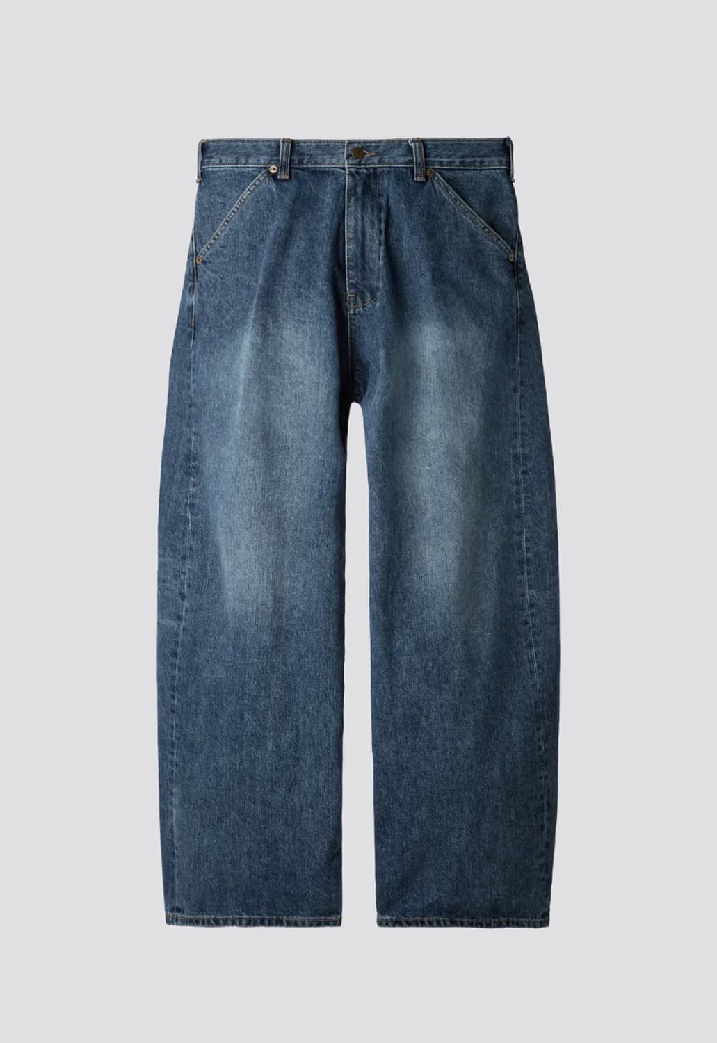 [3사이즈] 해칭룸 와이드 커브진 워시드 블루 상품이미지1