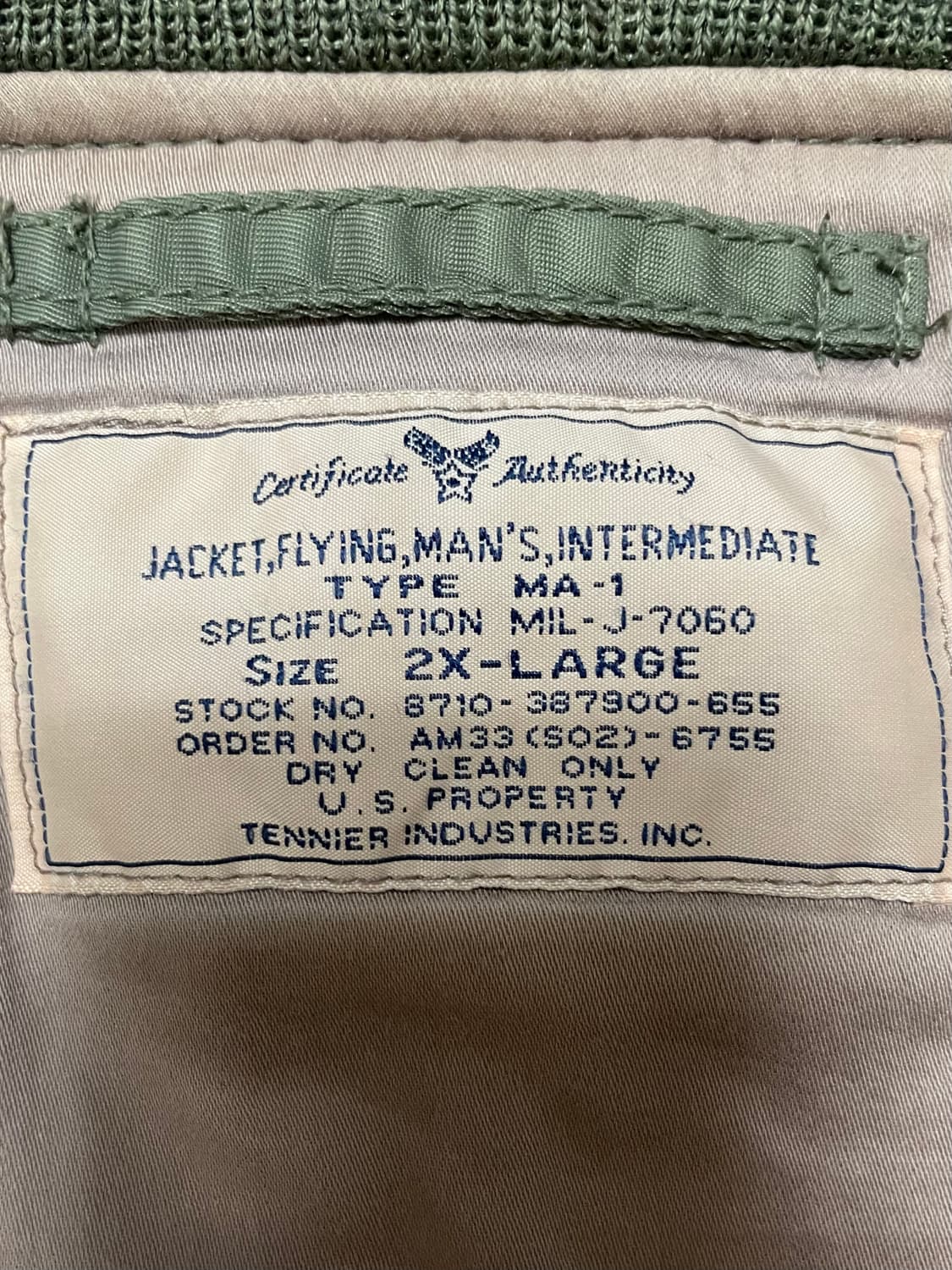 택포) USA 빈티지 마원 MA-1 봄버자켓 상품이미지7