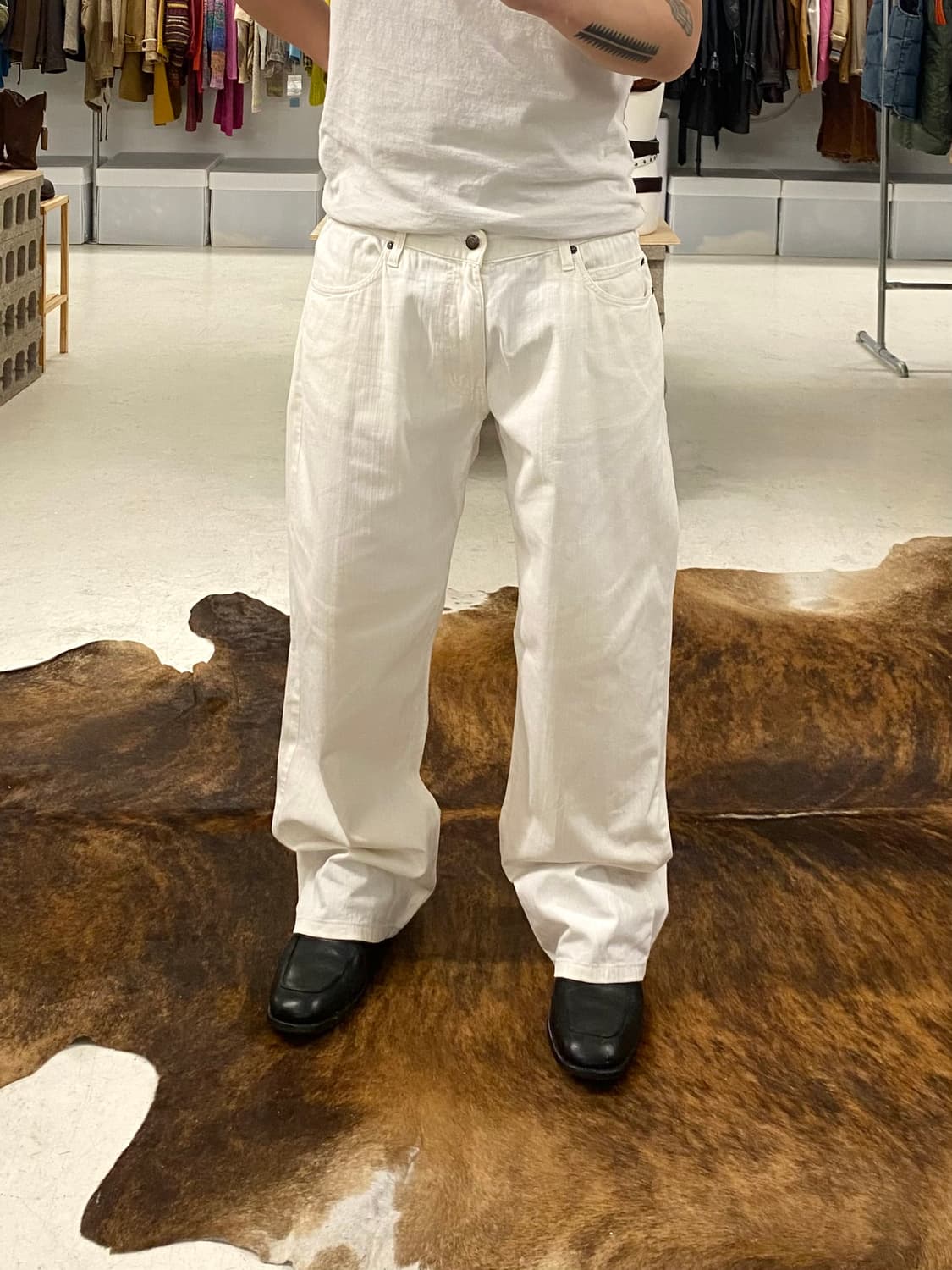 ARMANI collezioni 알마니 꼴레지오니 와이드 데님 팬츠 상품이미지1