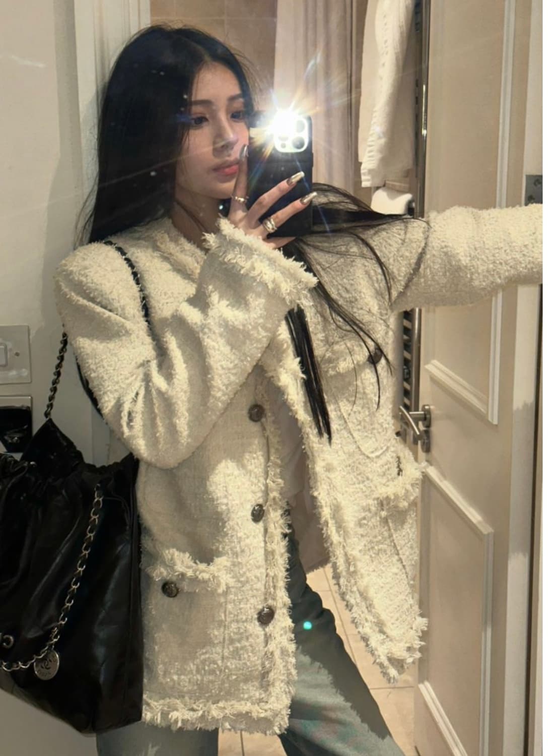 카키포인트 트위드 자켓 상품이미지2