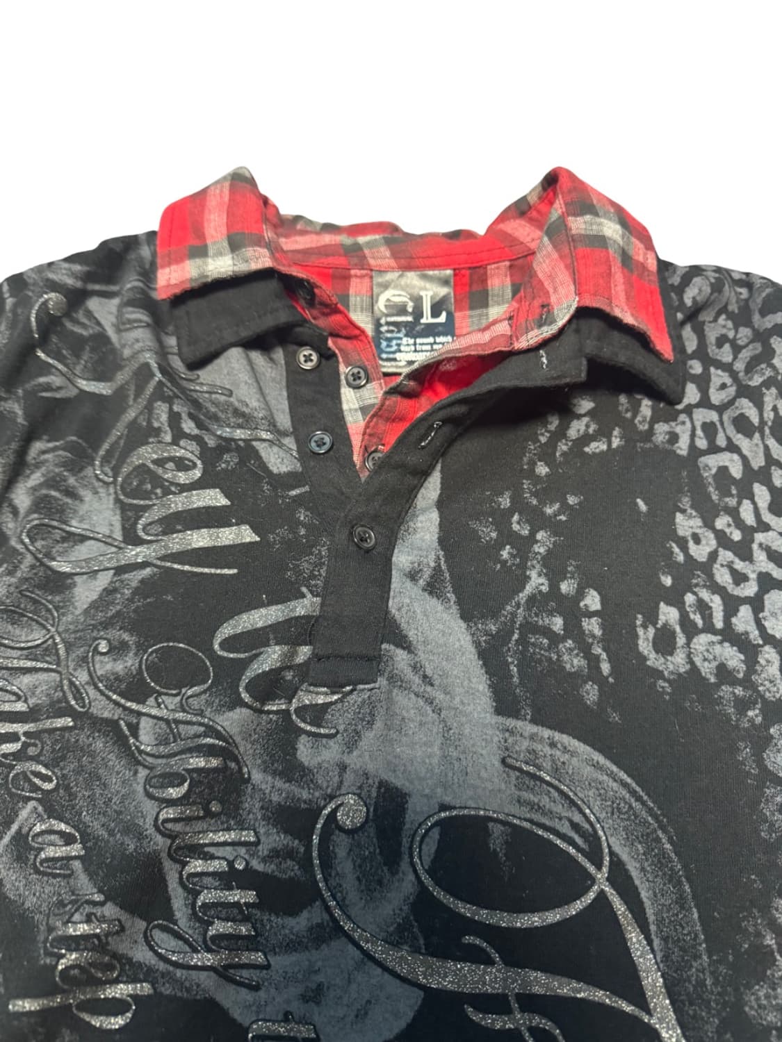 00s Style Leopard Printed Black T-Shirt 상품이미지2