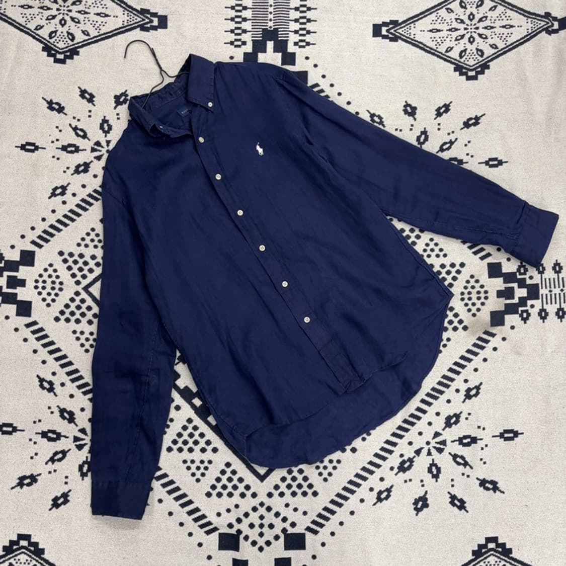 폴로 랄프로렌 오버핏 자수 린넨 셔츠 S P00071 상품이미지1