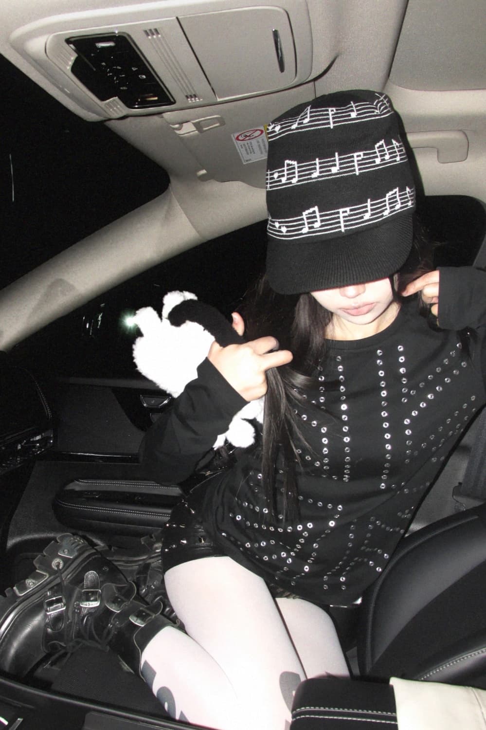 Heavy Stud Rhinestone Black Street Long  상품이미지3