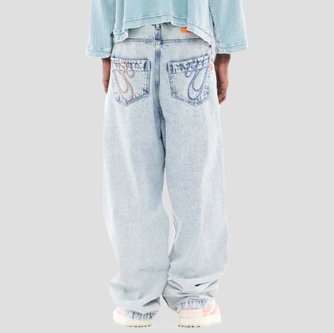 PDF 미드라이즈 루즈 컷 데님 팬츠 상품이미지2