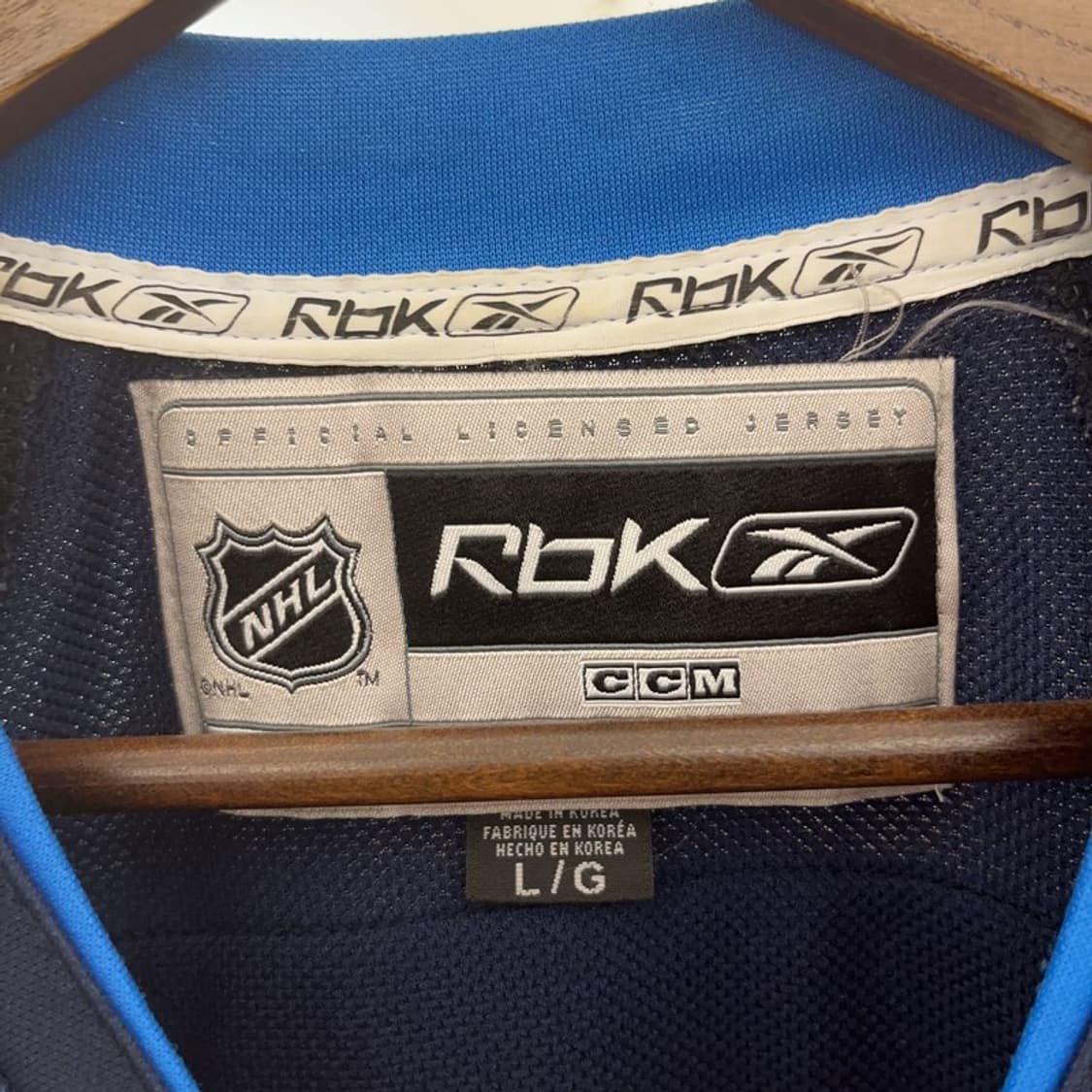 리복 NHL위니펙 제츠 블록코어 하키  오버핏 롱슬리브 L C06701 상품이미지5