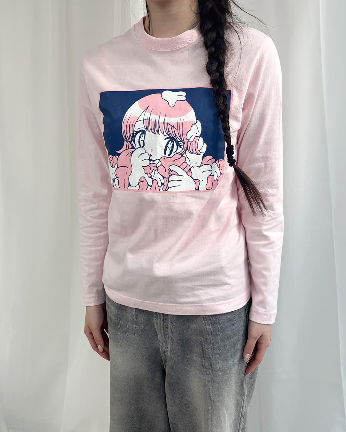 TOKYO CULTUART by BEAMS 그래픽 핑크 긴팔티 상품이미지8